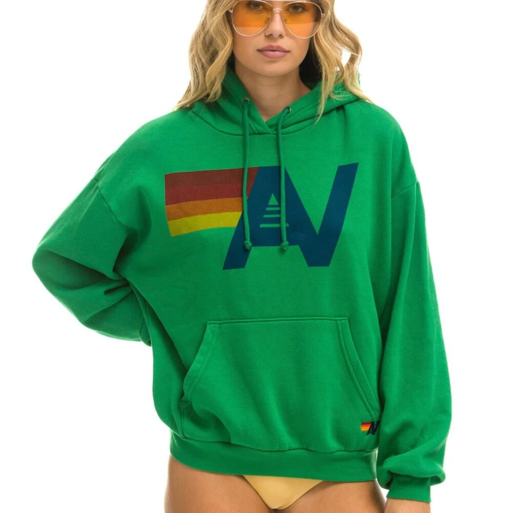 Aviator Nation relaxed logo pullover (large, green)
